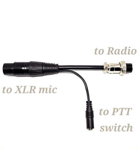 MICROFONO CONDENSATORE XLR 3 pin adattatore rotondo a 8 pin HS-03C per ICOM (inc. IC-7300) - Foto 2 di 5