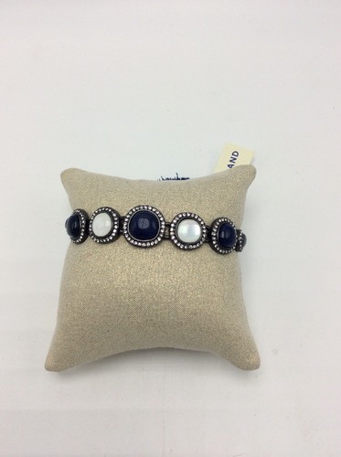 $39 Lucky Brand blue & white stone tassel link Link Bracelet Y124A - Picture 4 of 8