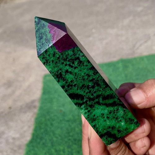 292G Restoration of Natural Red Green Treasure Crystal Obelisk Specimen - Bild 14 von 16