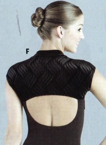 Wine cotton spandex Leotard attached Velvet shrug XLCh Dance Ballet - Picture 6 of 8