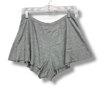 J Crew Womens M Sleep Shorts Cotton Lounge Ribbed Gray Comfy Pajamas Stretch