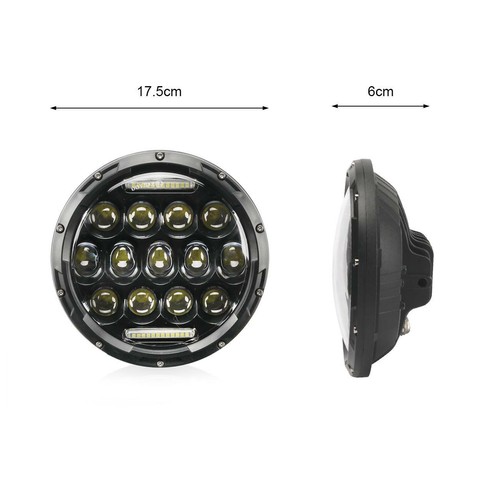 For Jeep Wrangler TJ CJ 4Pcs LED Hi-Lo DRL Headlights +Smoked Tail Brake Lights - Picture 4 of 12