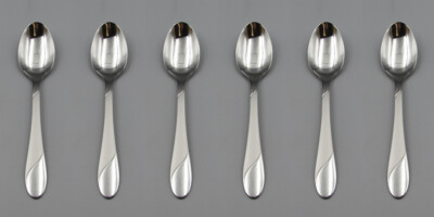 #ad Cambridge Stainless SWIRL SAND Teaspoons Set of Six New $16.99