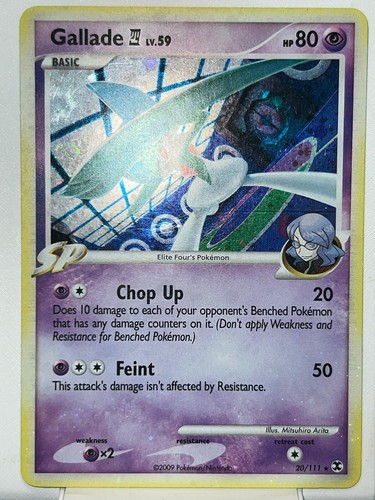 Tarjeta Pokémon Gallade 20/111 DP Rising Rivals LV.59 SP Holo Raro Remolinos LP1 AA8 - Imagen 2 de 15