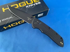 Hogue Deka Knife Black Coated Magnacut Clip Point Black Polymer ABLE Lock 24376