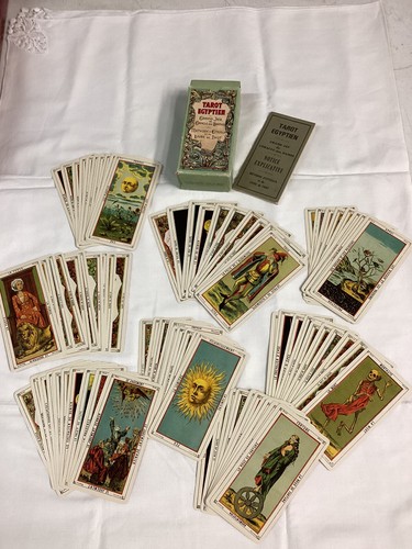 TAROT EGYPTIEN Grand Jeu De L’Oracle Des Dames COMPLETE with BOOK and BOX 740SH - Picture 7 of 11