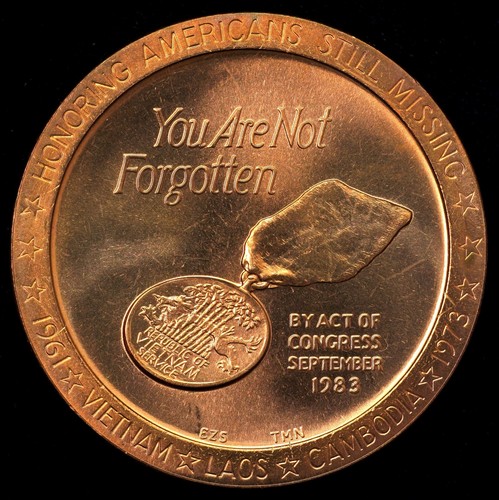 1983 POW MIA Vietnam Cambodia Laos Congressional Gold US Mint Medal 34mm Bronze