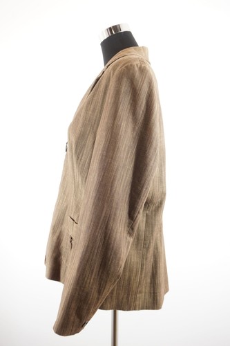 BIBA Damenblazer Blazer 42 braun meliert Einreiher Reißverschluss Baumwolle D272 - Bild 4 von 6