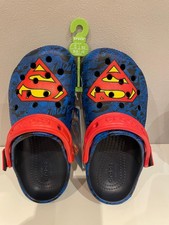 Blue & Red Superman Crocs C12 Brand New with Tags