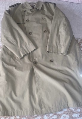 Vintage Misty Harbor Belted Trench Coat 44R Tan Raincoat With Liner Men s Large