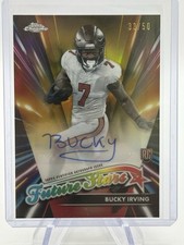 2024 TOPPS CHROME FOOTBALL BUCKY IRVING FUTURE STARS GOLD AUTO RC 33/50 #FSA-BI