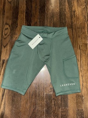 NWT Leorever Compression Shorts Men's S Green Base Layer Rashguard Leggings BJJ