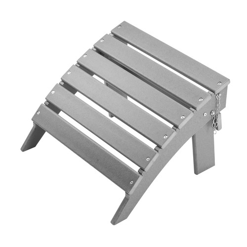 VEVOR Adirondack-Stuhl aus Kunststoff, 2er-Set, wetterfest, tragbarer, klappbarer Feuerstellenstuhl, Adirondack-Terrassenstuhl für den Außenbereich mit Getränkehalter, für Garten, Hinterhof – Grau