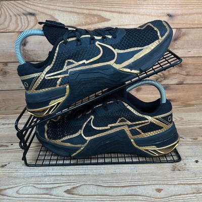 Nike Turnschuhe Damen UK 5 Metcon 7 Mat Fraser schwarz gold Crossfit Hyrox Schuhe