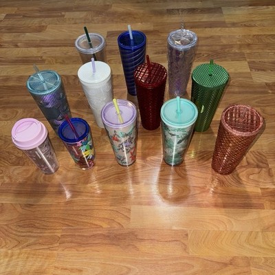 Huge Lot Of 12 Starbucks Tumbler Cups With Lids And Straws Some Limited Editions