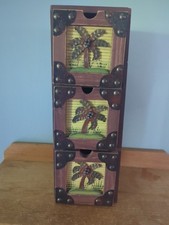 Organizer 3 Drawer Small Chest Storage Wood T...