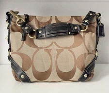 Coach Carly Signature Hobo Shoulder Bag 