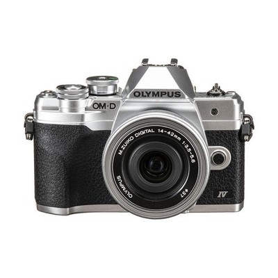 Olympus OM-D E-M10 Mark IV Mirrorless Camera with 14-42mm EZ Lens, Silver