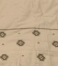 Set Of 2 Woolrich Flannel Sheets Aztec Southwestern Pattern Ivory NWOT Twin Flat