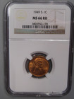 BU Red 1949-s Lincoln Wheat Penny NGC MS66 RD. #26 w — photo 1