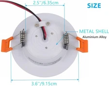 6PCS DC 12V RV Boat LED Recessed Ceiling Light 3W/8W Panel Light LED DownLights