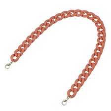 Acrylic Purse Strap,23.6" Matte Bag Chain Replacement Orange-Red