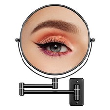 9" Large Size Wall Mounted Makeup Mirror, 1X/10X Magnifying Double Sided Shav...