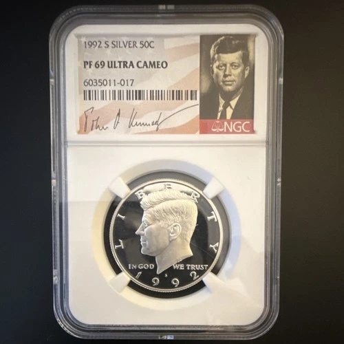 1992 Kennedy Half Dollar Silver Proof PF69 Ultra Cameo NGC San Francisco
