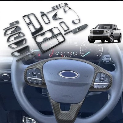 Muslogy for Maverick Set 14 Pcs Interior Decoration Trim Kit Overlays Steerin...