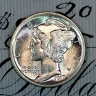 * 1917-P FSB * NEAR+ GEM BU MS MERCURY SILVER DIME * FROM ORIGINAL COLLECTION