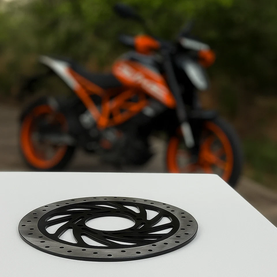 Disco de freno delantero de 300 mm apto para bicicleta de carreras KTM Duke 125 200 250 Foto 3 de 4