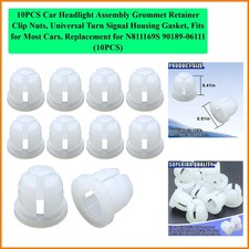 10pcs Car Headlight Assembly Grommet Retainer Clip Nuts Universal Turn Signa...