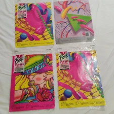 Vintage Colorful Book Cover Lot by Scentex, Inc. NOS Book Covers Retro Neon