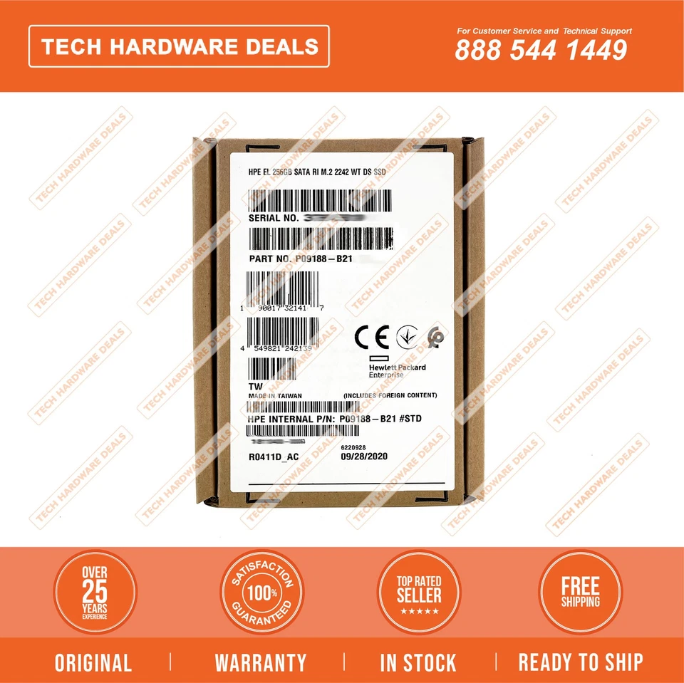 AF256GSMIA-HP  RETAIL BOX HPE 256GB SATA RI M.2 2242 DS SSD - Image 3 of 3