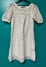 MARC BY MARC JACOBS Cotton S/S Eyelet Tunic Dress White Size 0 MJ0426558