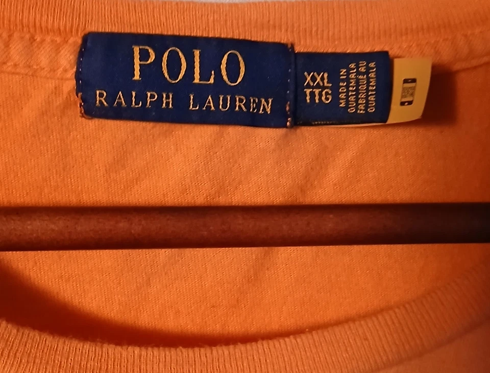 Ralph Lauren Polo Oso Camiseta Oso Gráfico Naranja Raro Talla XXL Auténtica Foto 4 de 4