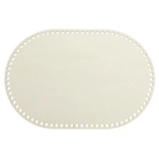 Basket Wood Bottom 12" x 8" Oval Wood Base Crochet Bag Shaper, Wooden