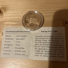 ECU 2000 in PP / proof / Spgl. + von der EG zur EU = für ein gemeinsames Europa
