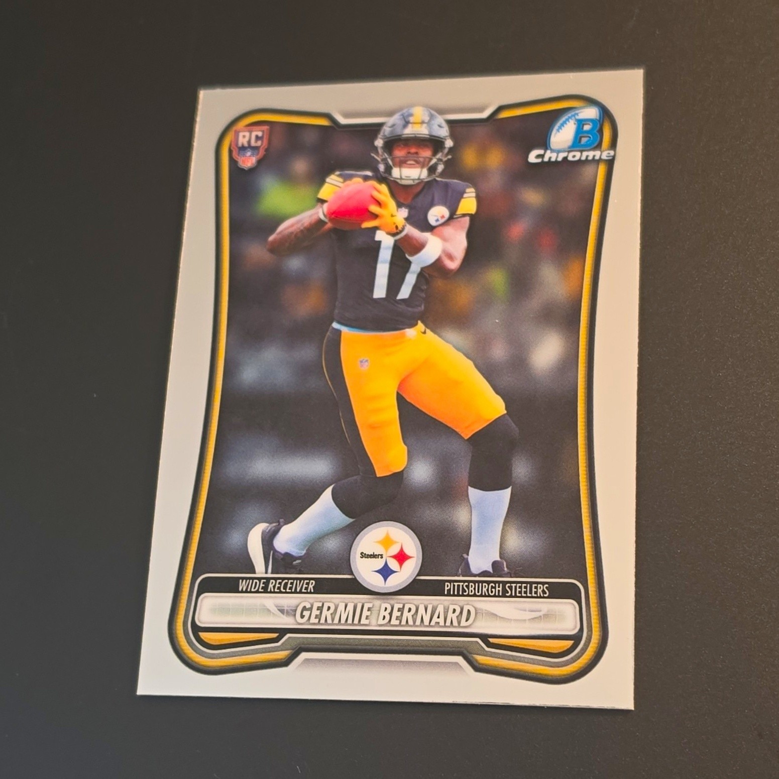 Topps 2026 Bowman Chrome Germie Bernard Rookie BCV-124 Pittsburgh Steelers