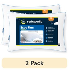 2 Pack pedic Extra Firm Standard/Queen Bed Pillow, Hypoallergenic
