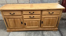 Solid Oak Large Sideboard Dresser