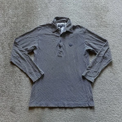 REPLAY Herren Poloshirt Polohemd Gr L Polo Shirt Retro Muster 20417 Blau - Bild 1 von 4