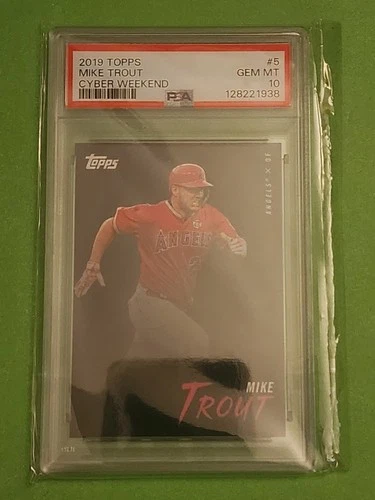 2019 Topps Cyber Weekend MIKE TROUT Card #5 of 8 Los Angeles Angels PSA 10