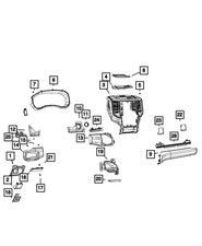 Genuine Mopar Instrument Panel Bezel 7TE641AAAA