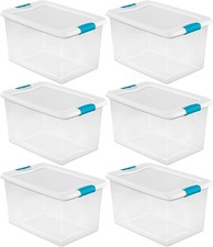Sterilite 64 Quart Clear Plastic Stackable St...