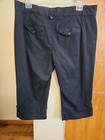 Women's Gloria Vanderbilt size 18W black cotton capri pants, sewn bottom cuff — photo 2