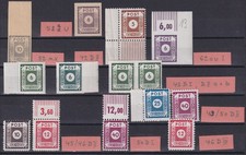 SBZ Ost-Sachsen Ziffern Lot Postmeister, Farb- & Z&auml;hnungsvarianten 1945 / 1946