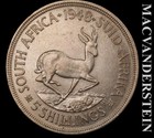 South Africa: 1948 Silver Five Schillings - Choice Gem Brilliant Unc  #L7753 — photo 1
