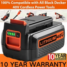 40V 2.0Ah for Black and Decker Max Lithium Battery LBX2040 40 Volt replacement