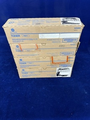 LOT of 4 Genuine Konica Minolta TN217 / A202031 Black Toner for Bizhub 223 / 283